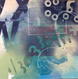 Original art for sale at UGallery.com | Stars Are Dropping Thick As Stones by Janine Etherington | $375 | acrylic painting | 12' h x 12' w | thumbnail 1