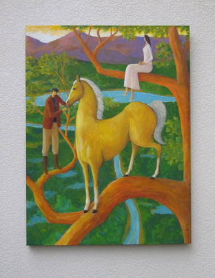 Original art for sale at UGallery.com | Palomino Tree by Glenn Quist | $1,700 | acrylic painting | 40' h x 30' w | photo 3
