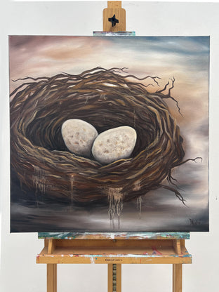 Barn Swallow Nest by Pamela Hoke |  Context View of Artwork 