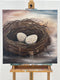 Original art for sale at UGallery.com | Barn Swallow Nest by Pamela Hoke | $1,300 | oil painting | 24' h x 24' w | thumbnail 3