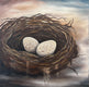Original art for sale at UGallery.com | Barn Swallow Nest by Pamela Hoke | $1,300 | oil painting | 24' h x 24' w | thumbnail 1