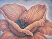 Original art for sale at UGallery.com | Fiery Heart Poppy by Pamela Hoke | $2,775 | oil painting | 30' h x 40' w | thumbnail 1