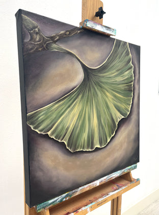 Gingko Hug by Pamela Hoke |  Side View of Artwork 