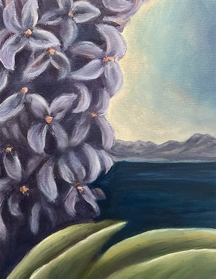 Original art for sale at UGallery.com | Island Lilac Hugs by Pamela Hoke | $1,000 | oil painting | 20' h x 24' w | photo 3