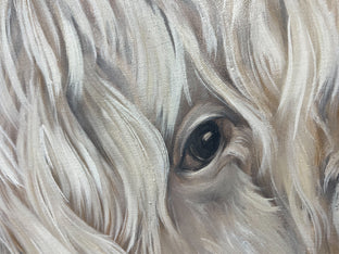 Island Moon Cow by Pamela Hoke |   Closeup View of Artwork 