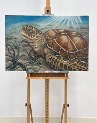 Just Chill, Sea Turtle by Pamela Hoke |  Context View of Artwork 
