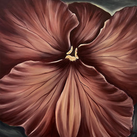 oil painting by Pamela Hoke titled Pansy Passion 1