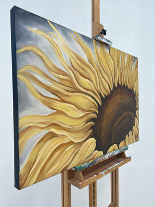 Sunflower Hug by Pamela Hoke |  Side View of Artwork 