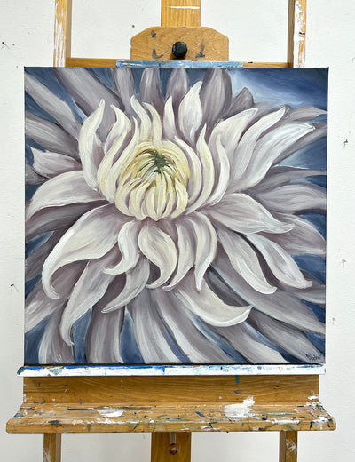 White Chrysanthemum by Pamela Hoke |  Context View of Artwork 