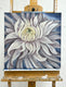 Original art for sale at UGallery.com | White Chrysanthemum by Pamela Hoke | $1,350 | oil painting | 24' h x 24' w | thumbnail 3