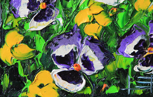 Original art for sale at UGallery.com | Precious Pansies by Lisa Elley | $325 | oil painting | 10' h x 8' w | photo 4