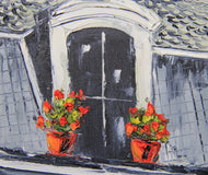 Original art for sale at UGallery.com | Paris Rooftops by Lisa Elley | $250 | oil painting | 10' h x 8' w | thumbnail 4