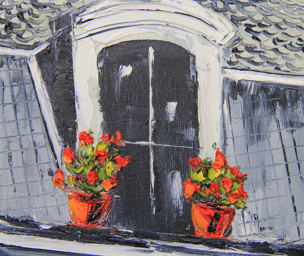 Paris Rooftops by Lisa Elley |   Closeup View of Artwork 