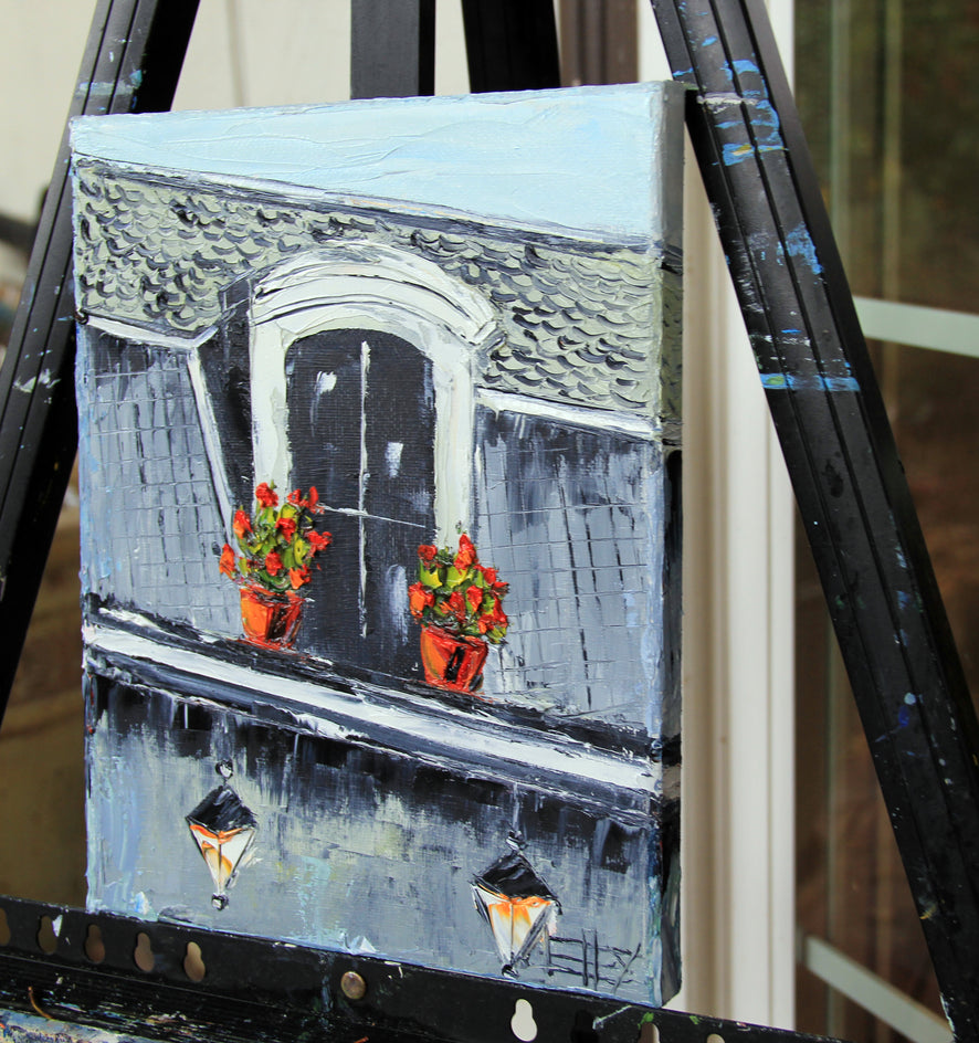 Paris Rooftops by Lisa Elley |  Side View of Artwork 