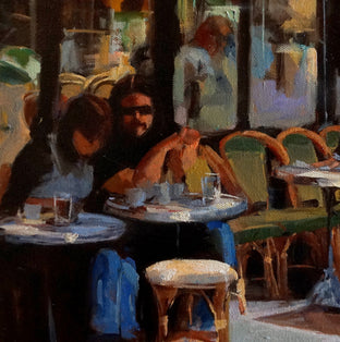 Original art for sale at UGallery.com | Parisian Waiter by Jonelle Summerfield | $650 | oil painting | 14' h x 18' w | photo 4