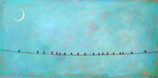 Original art for sale at UGallery.com | Pastel Sky by Sally Adams | $1,400 | acrylic painting | 24' h x 48' w | thumbnail 1