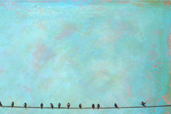 Original art for sale at UGallery.com | Pastel Sky by Sally Adams | $1,400 | acrylic painting | 24' h x 48' w | thumbnail 4