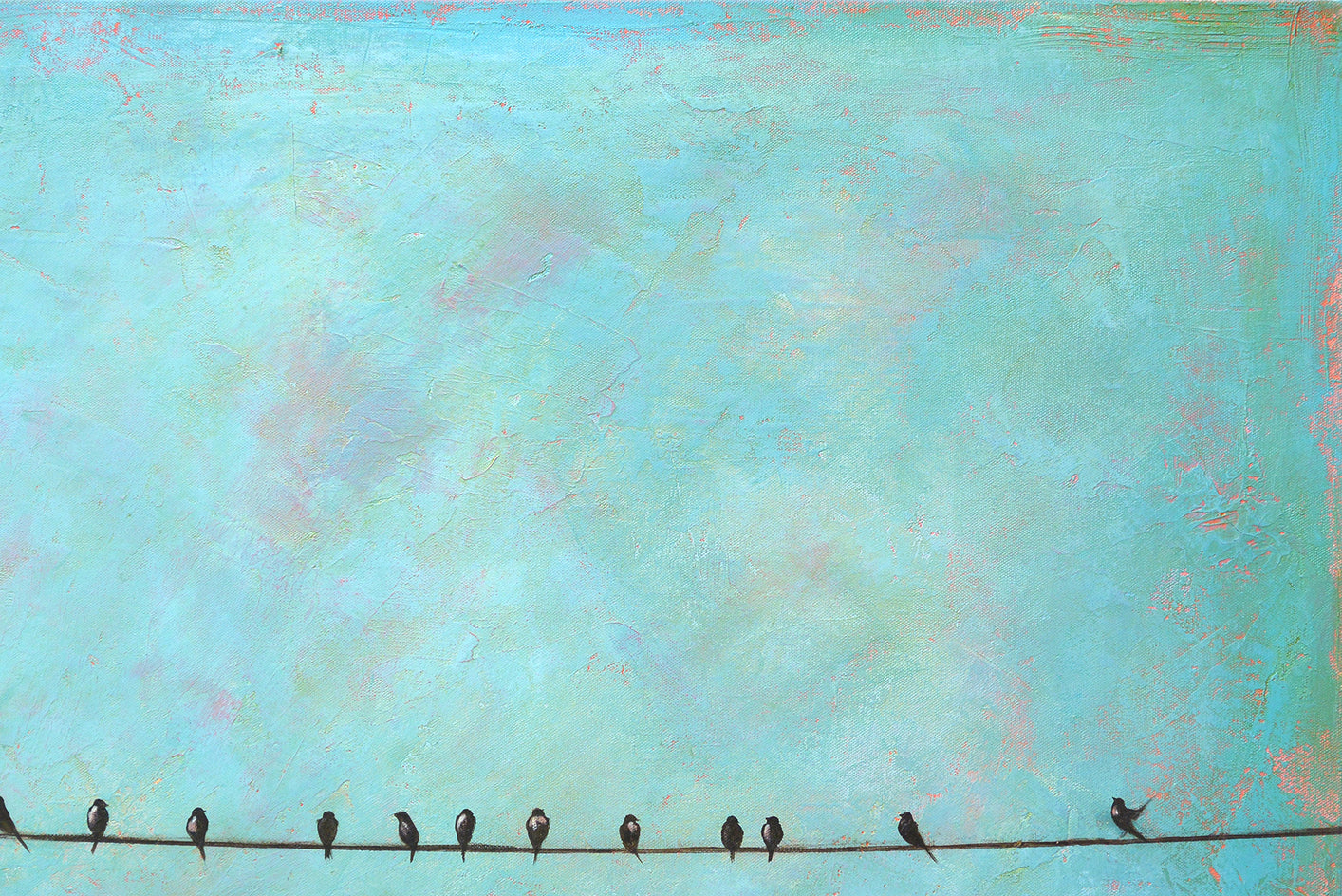 Pastel Sky by Sally Adams |  Closeup View of Artwork 