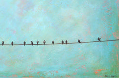 Original art for sale at UGallery.com | Pastel Sky by Sally Adams | $1,400 | acrylic painting | 24' h x 48' w | thumbnail 3