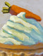 Original art for sale at UGallery.com | Carrot Cupcake by Pat Doherty | $225 | oil painting | 7' h x 5' w | thumbnail 4