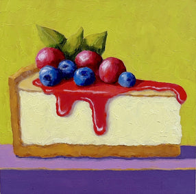 oil painting by Pat Doherty titled Cheesecake