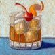 Original art for sale at UGallery.com | Cherry and a Twist by Pat Doherty | $225 | oil painting | 6' h x 6' w | thumbnail 1