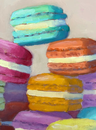 Original art for sale at UGallery.com | Colorful Macarons by Pat Doherty | $225 | oil painting | 7' h x 5' w | photo 4