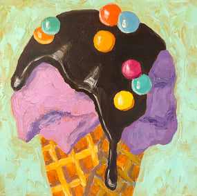 oil painting by Pat Doherty titled Dipped in Chocolate
