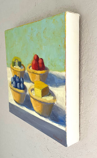 Four Mini Tarts by Pat Doherty |  Side View of Artwork 