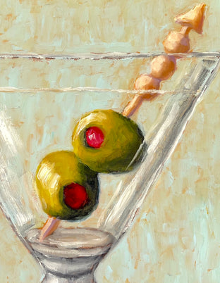 Martini with Olives by Pat Doherty |   Closeup View of Artwork 