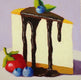 Original art for sale at UGallery.com | New York Cheesecake by Pat Doherty | $225 | oil painting | 6' h x 6' w | thumbnail 1