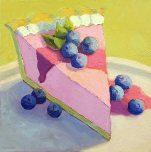 Original art for sale at UGallery.com | Raspberry Mousse Pie by Pat Doherty | $575 | oil painting | 12' h x 12' w | photo 1
