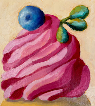 Original art for sale at UGallery.com | Raspberry Swirl by Pat Doherty | $225 | oil painting | 7' h x 5' w | photo 4