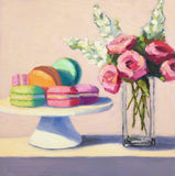 Original art for sale at UGallery.com | Roses & Macarons by Pat Doherty | $575 | oil painting | 12' h x 12' w | thumbnail 1