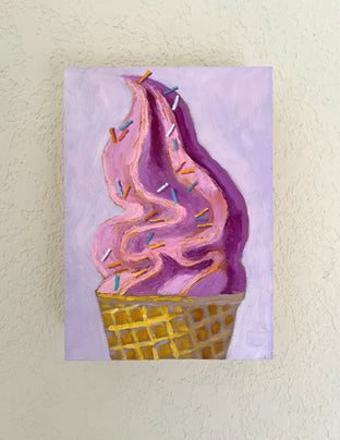 Original art for sale at UGallery.com | Strawberry Swirl with Sprinkles by Pat Doherty | $225 | oil painting | 7' h x 5' w | photo 3