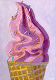 Original art for sale at UGallery.com | Strawberry Swirl with Sprinkles by Pat Doherty | $225 | oil painting | 7' h x 5' w | thumbnail 1