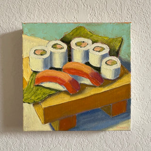 Original art for sale at UGallery.com | Sushi Board by Pat Doherty | $400 | oil painting | 8' h x 8' w | photo 3