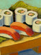 Original art for sale at UGallery.com | Sushi Board by Pat Doherty | $400 | oil painting | 8' h x 8' w | thumbnail 4