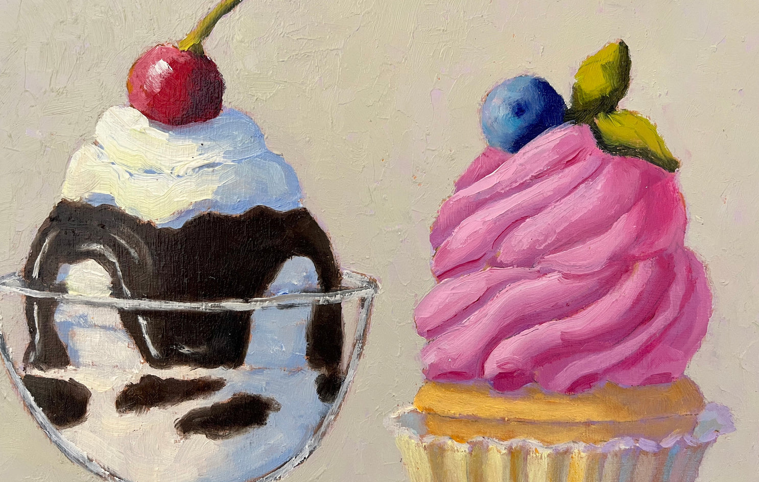 Sweet Treats by Pat Doherty |  Closeup View of Artwork 