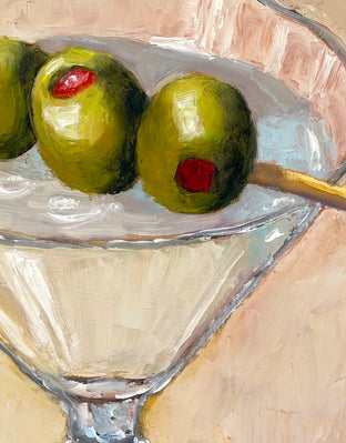 Three Cocktail Olives by Pat Doherty |   Closeup View of Artwork 