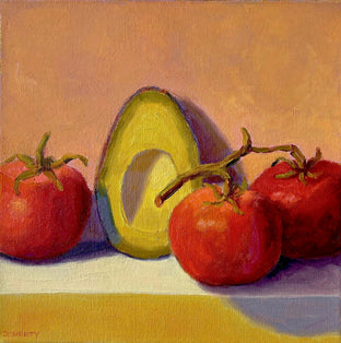Original art for sale at UGallery.com | Vine Tomatoes by Pat Doherty | $575 | oil painting | 12' h x 12' w | photo 1