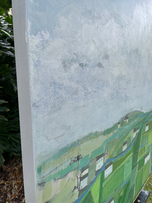 Original art for sale at UGallery.com | Irish Village II by Pat Forbes | $1,800 | acrylic painting | 36' h x 36' w | photo 2