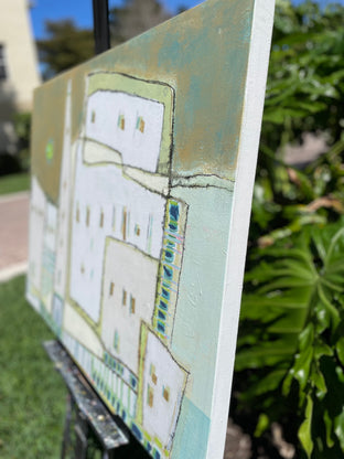 Old City by Pat Forbes |  Side View of Artwork 