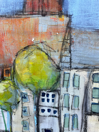 Street Scene 1 by Pat Forbes |   Closeup View of Artwork 