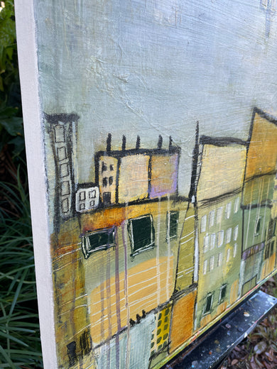 Street Scene 2 by Pat Forbes |  Side View of Artwork 