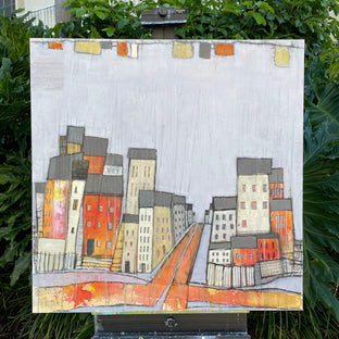 Original art for sale at UGallery.com | Street Scene 3 by Pat Forbes | $1,800 | acrylic painting | 36' h x 36' w | photo 1