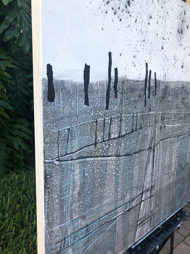 Winter Field by Pat Forbes |  Side View of Artwork 