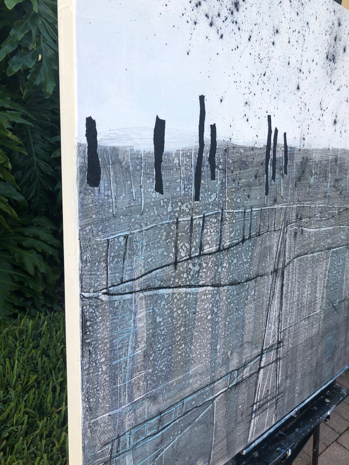 Winter Field by Pat Forbes |  Side View of Artwork 