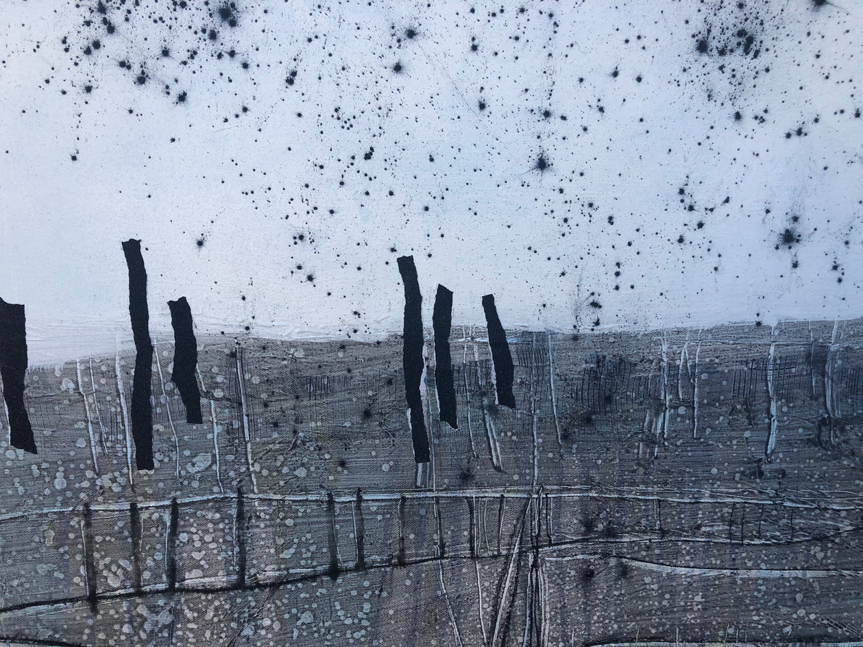 Winter Field by Pat Forbes |  Closeup View of Artwork 