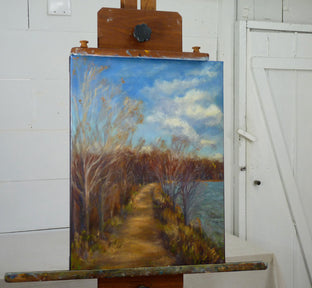 Path Beside the Lake by Elizabeth Garat |  Context View of Artwork 